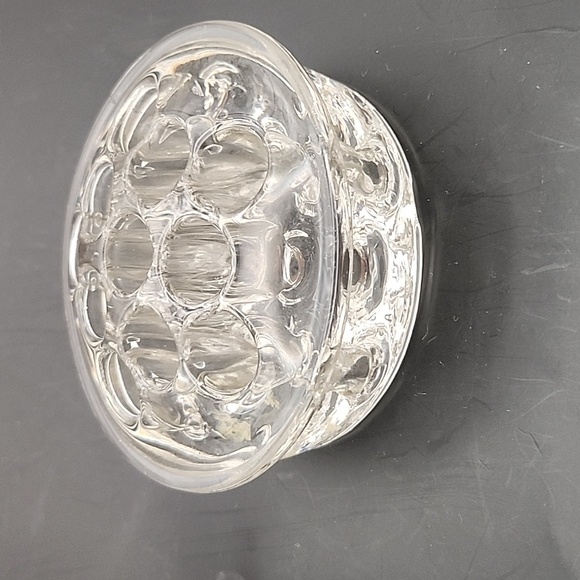 Vintage Clear Glass Footed Flower Frog 11 holes - Picture 3 of 8